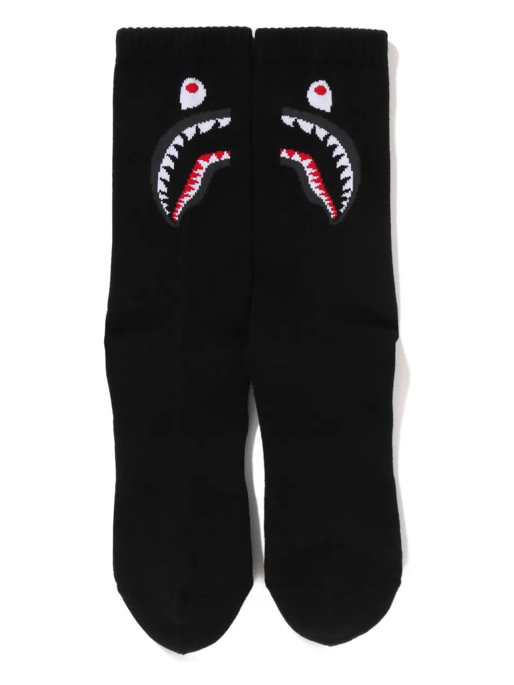 A BATHING APE® Shark 靴下 - ブラック A BATHING APE® Shark 靴下 - ブラック