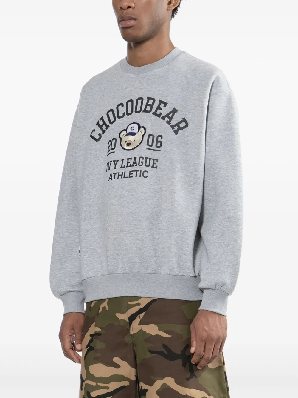 CHOCOOLATE Sweater met logoprint Grijs