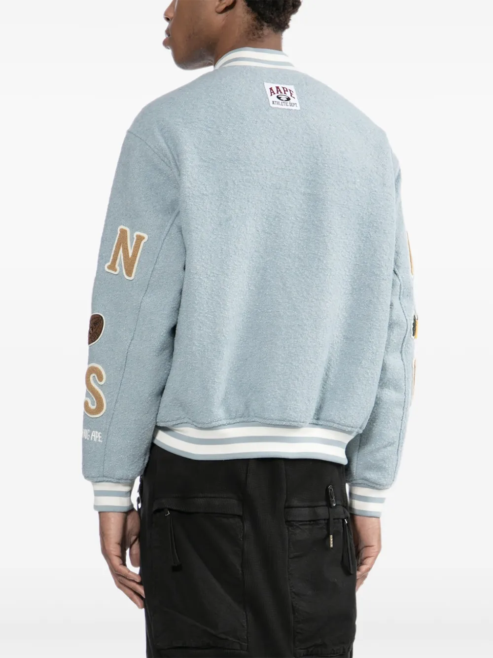 Aape By A Bathing Ape Logo-embroidered Jacket In Blue