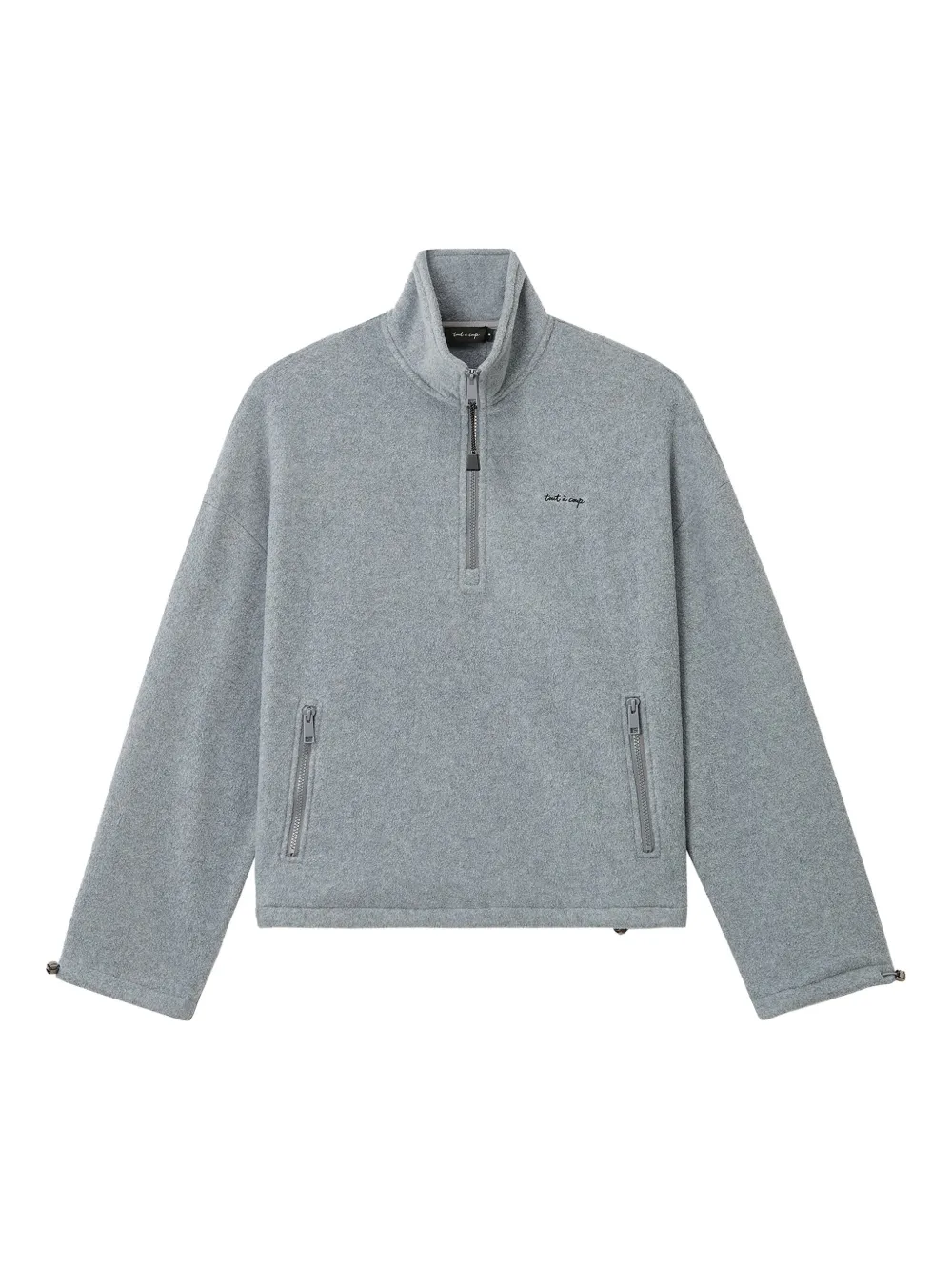 Tout A Coup Half-zip Fleece Sweatshirt In Gray