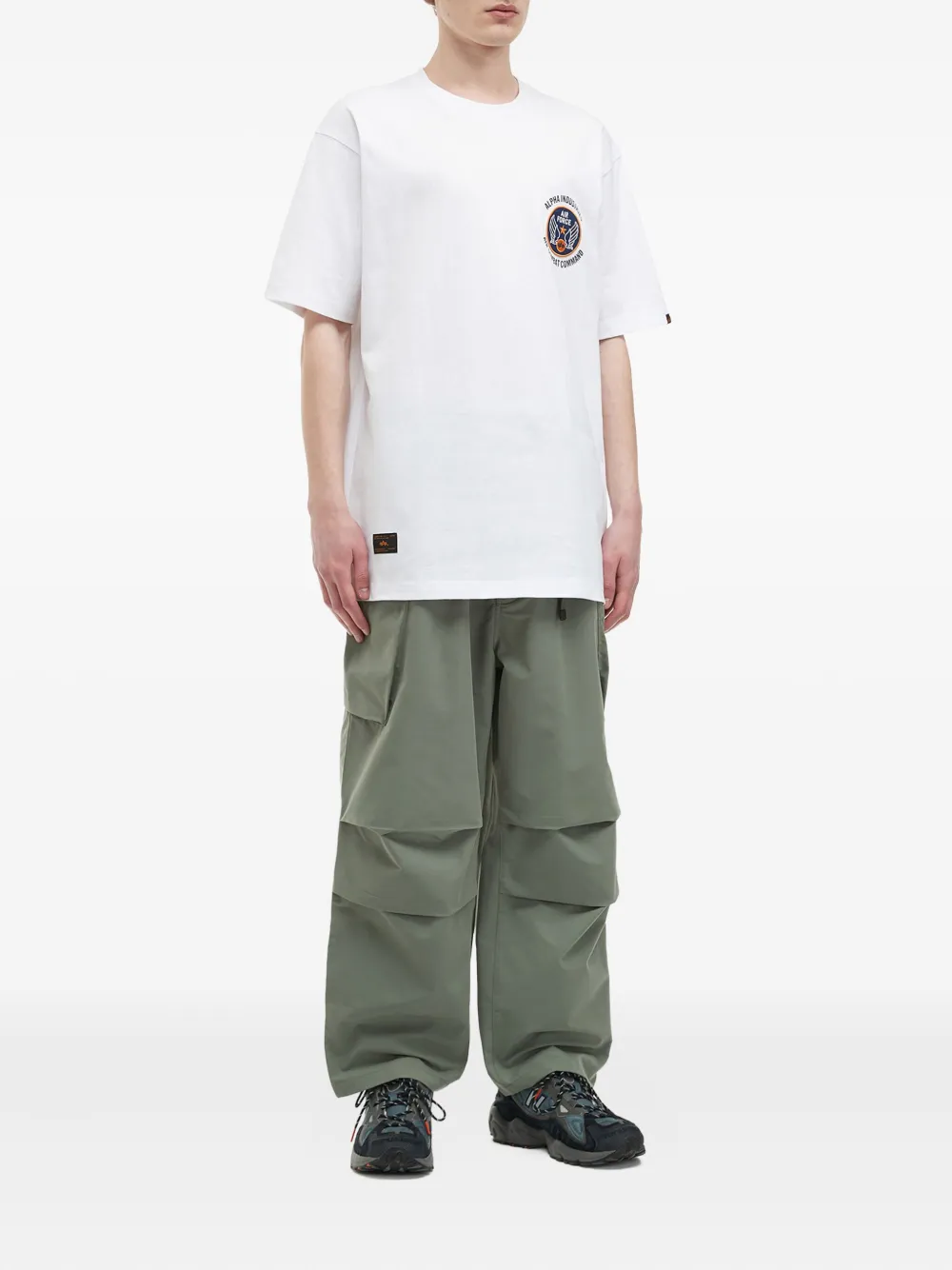 Alpha Industries T-shirt met Air Force-patch - Wit
