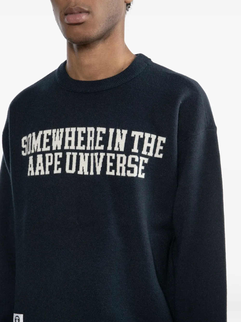 AAPE BY *A BATHING APE Sweater met logoprint Blauw