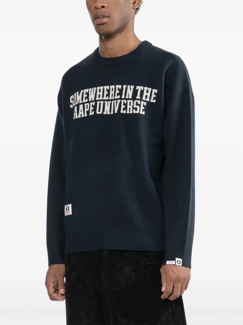 AAPE BY *A BATHING APE Sweater met logoprint Blauw