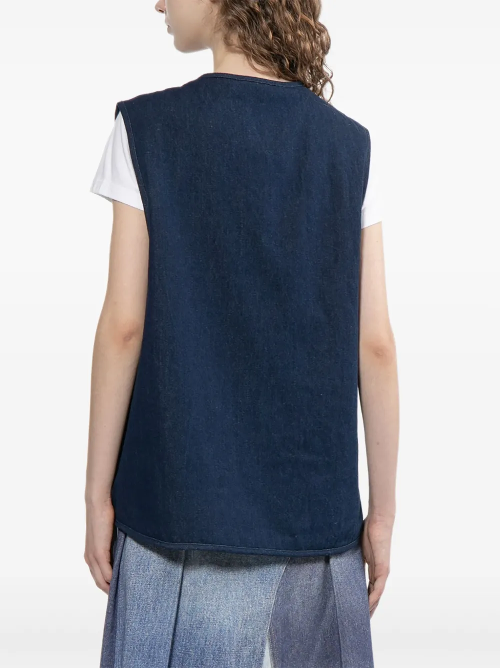 FINGERCROXX Bodywarmer met geborduurd logo Blauw