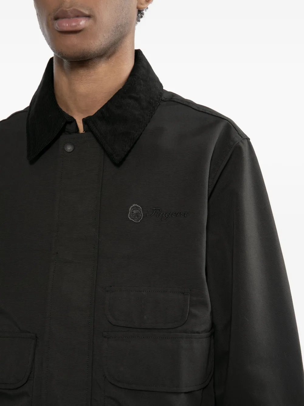 Fingercroxx Logo-embroidered Jacket In Black