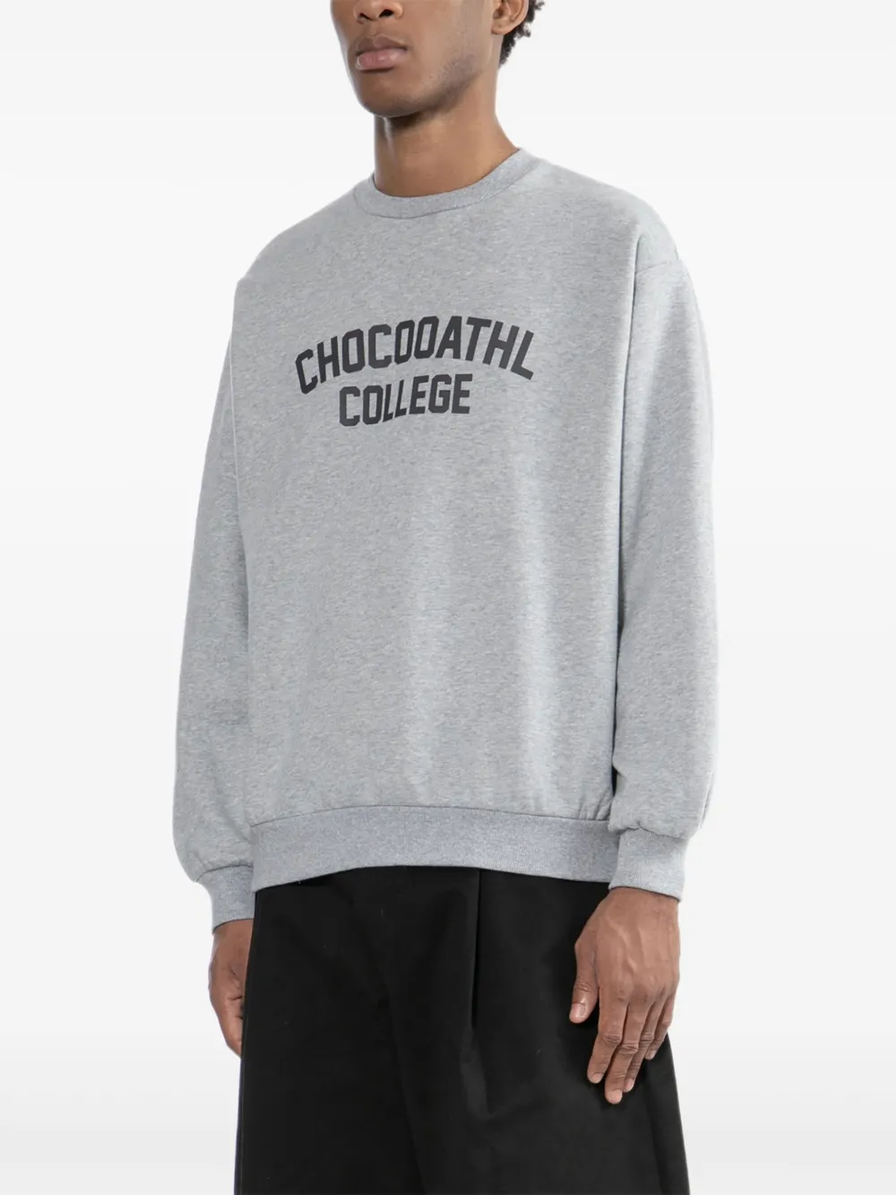 CHOCOOLATE Sweater met logoprint Grijs