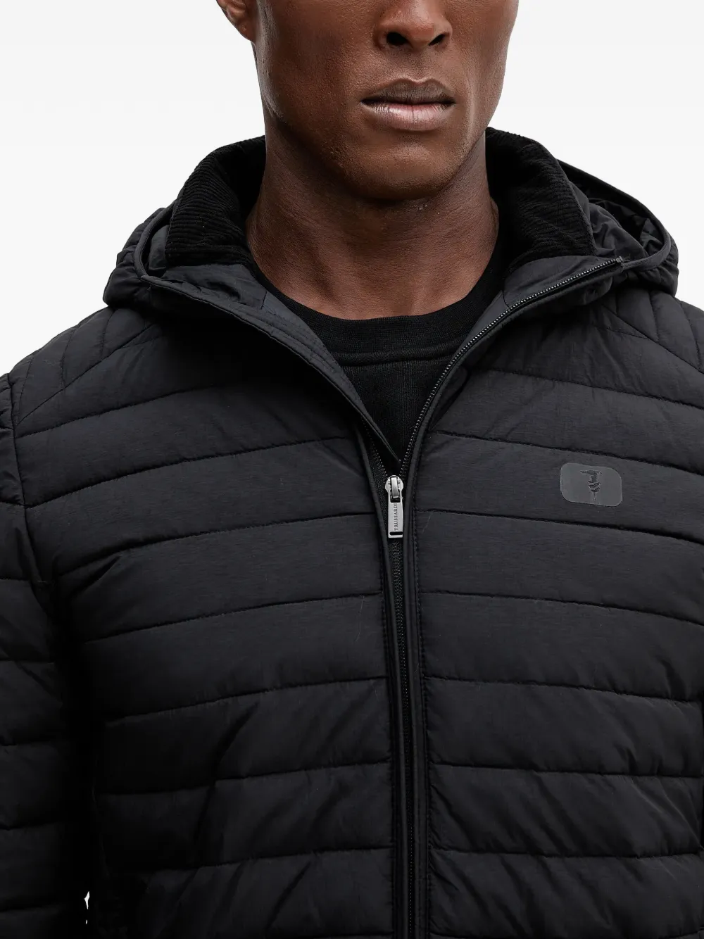 Trussardi Gevoerd jack met capuchon Zwart
