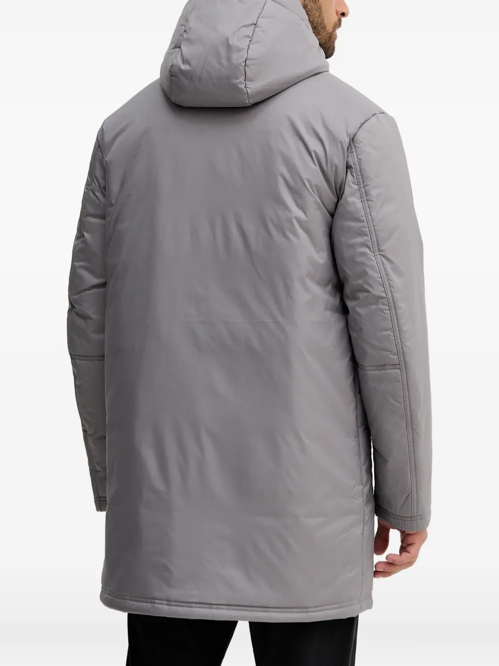  Puma Logo-detail Hooded Jacket - Grey 