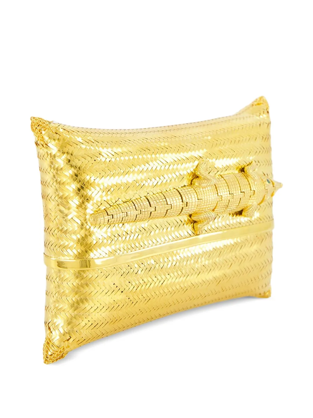 Begüm Khan crocodile-embellishment clutch bag | Image 2