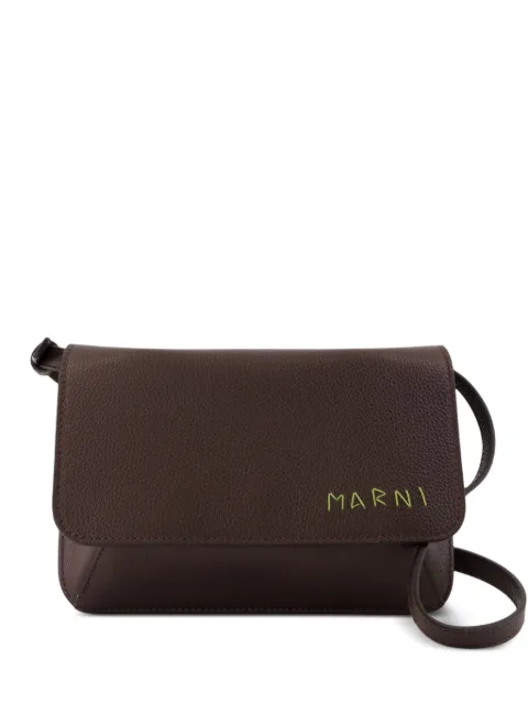Marni logo-embroidered cross body bag
