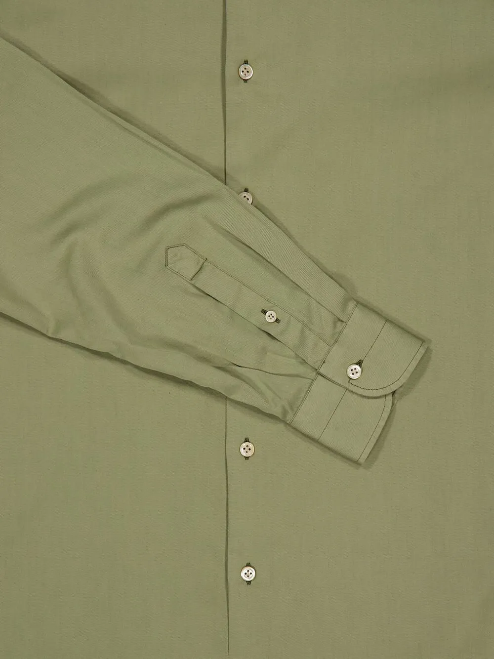 Boglioli Overhemd met franje kraag en knopen Groen