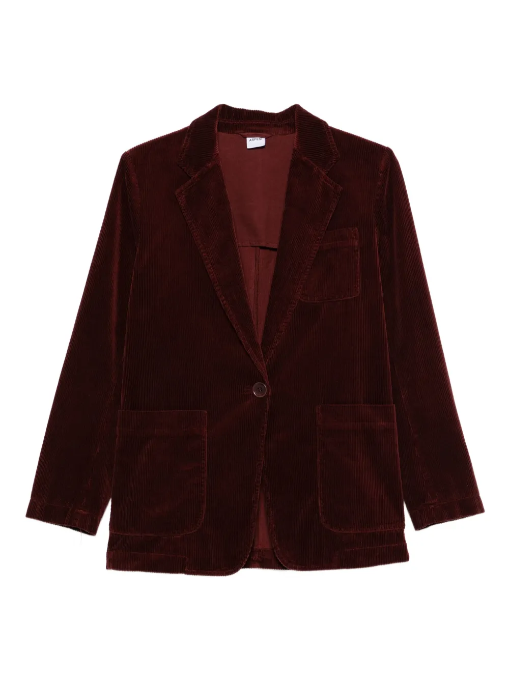 ASPESI corduroy single-breasted blazer | Red | Image 1