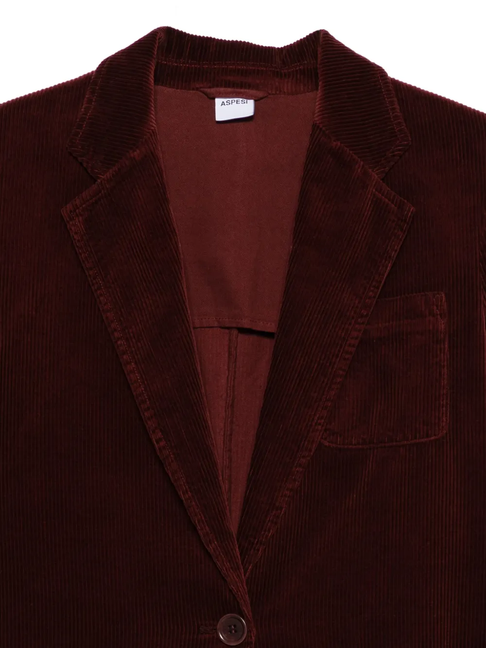 ASPESI Ribfluwelen blazer met enkele rij knopen Rood