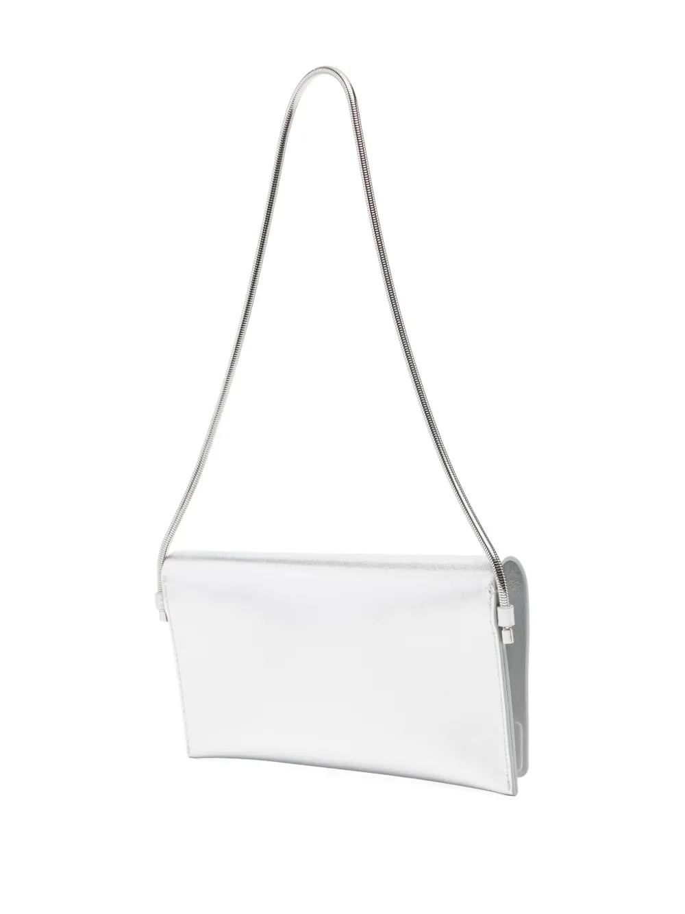 Salce Anouk Metallic-effect Shoulder Bag In Silver