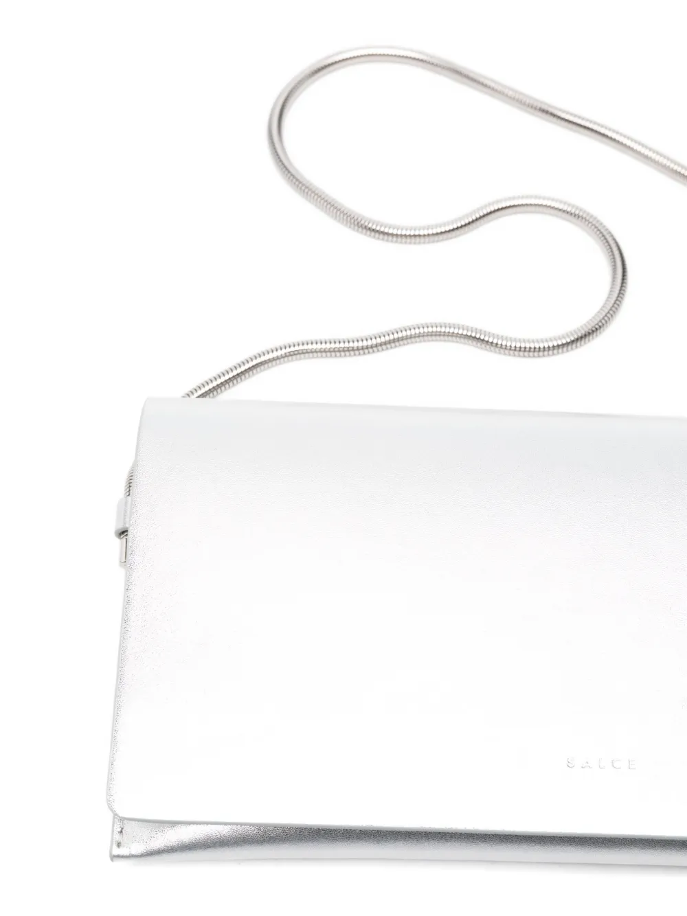 Salce Anouk Metallic-effect Shoulder Bag In Silver