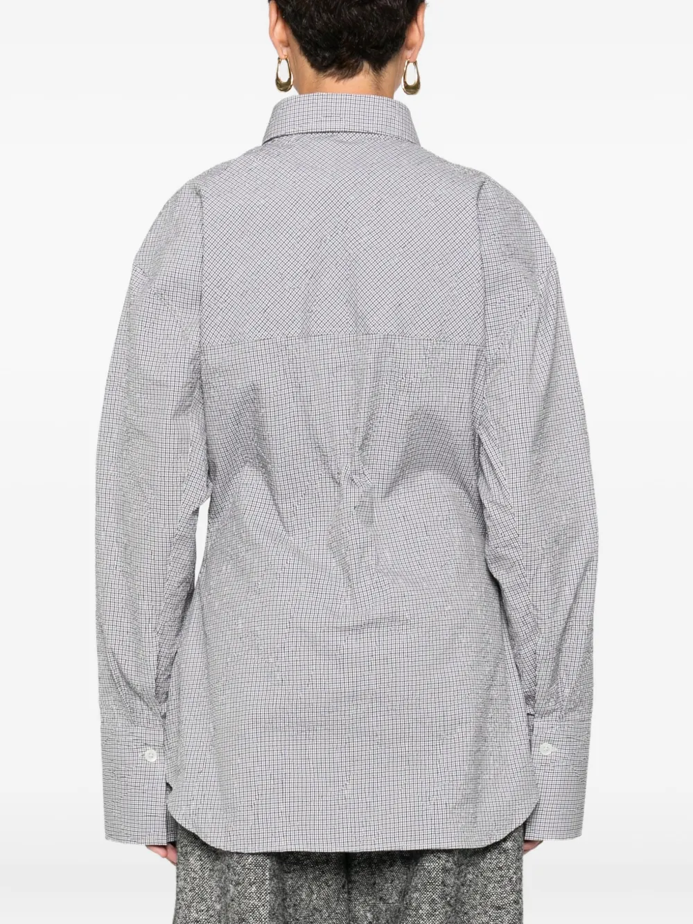 Rohe Gingham-check Button-down Shirt In Gray