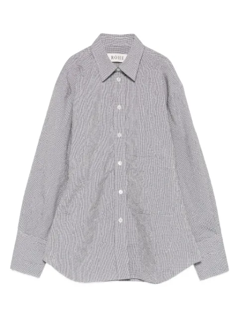 Róhe gingham-check button-down shirt