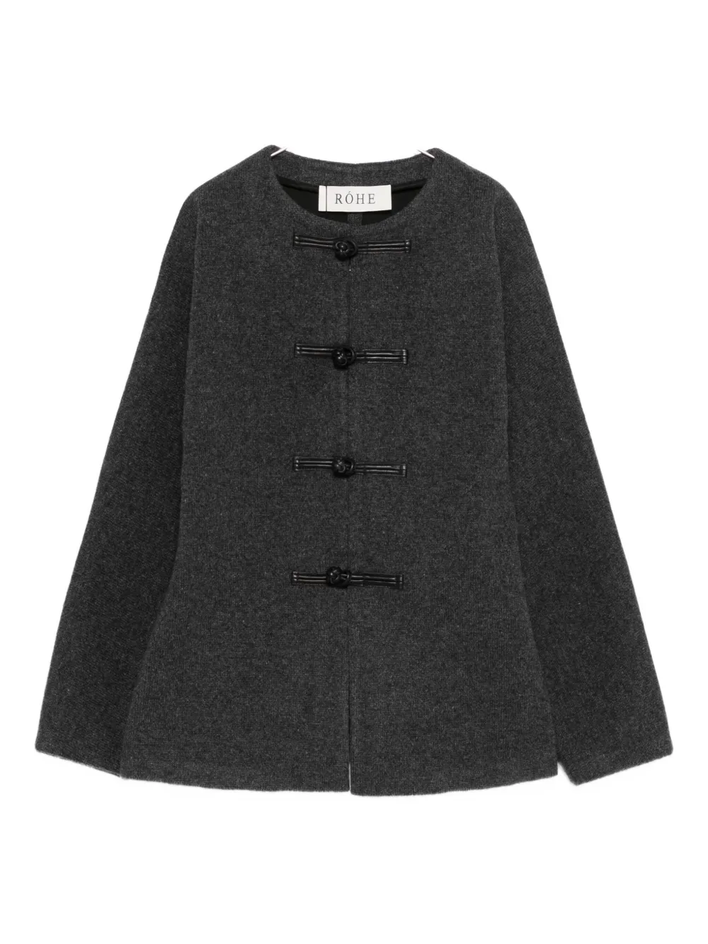 Rohe Mandarin Crew-neck Cardigan In Gray