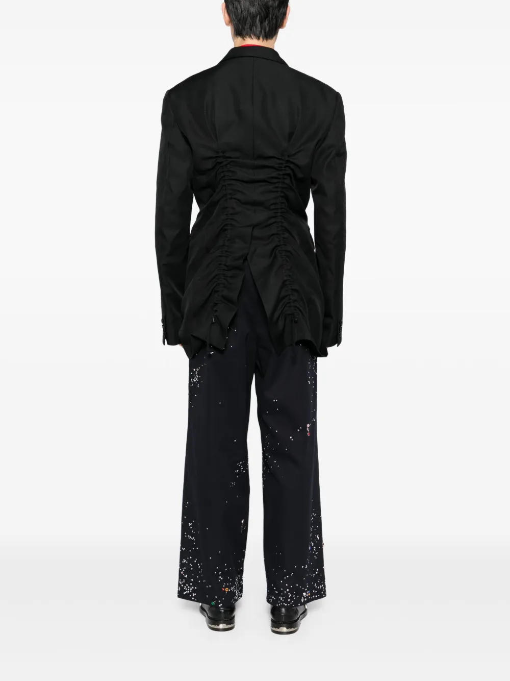 Comme des Garçons Homme Plus Jack met ruches Zwart