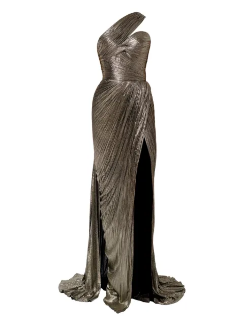 Iris Serban Alba pleated one-shoulder dress