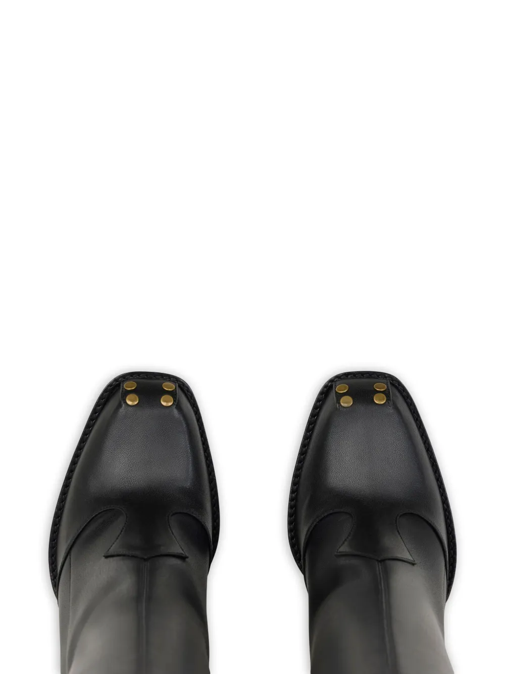 ETRO 105 mm laarzen met sculpturale hak en studs Zwart