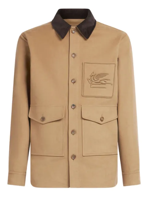 ETRO Pegaso-embroidered cotton jacket