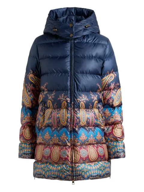 ETRO paisley-print hooded down coat