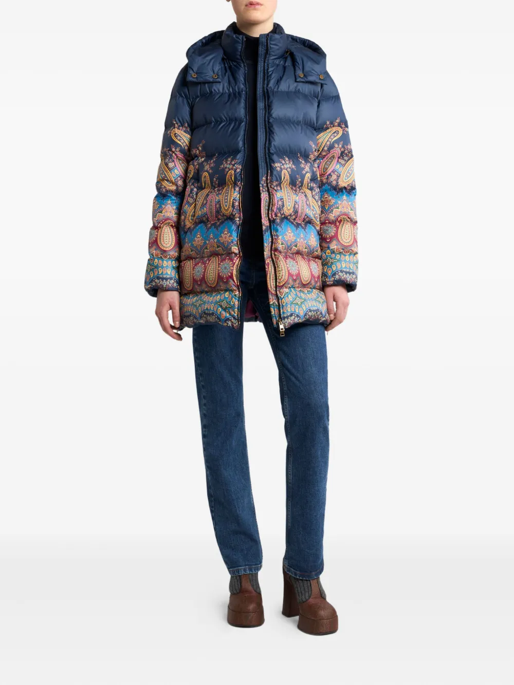 ETRO Donsjas met paisley-print - Blauw