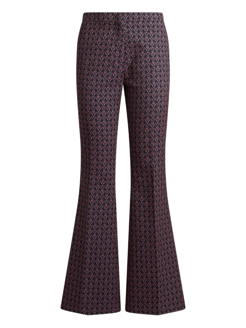 ETRO jacquard flared trousers | Red | Image 1