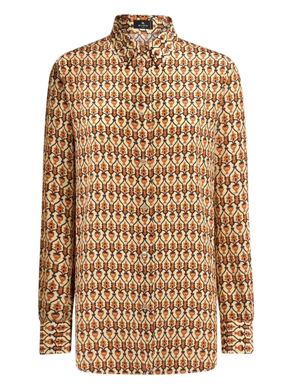 ETRO geometric-print silk shirt | Yellow | Image 1