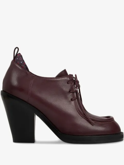 ETRO 75mm lace-up texan-heel pumps