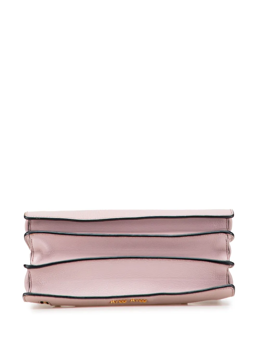 Pre-owned Miu Miu 2010-2025 Goatskin Madras Push Lock Tote Satchel In Pink