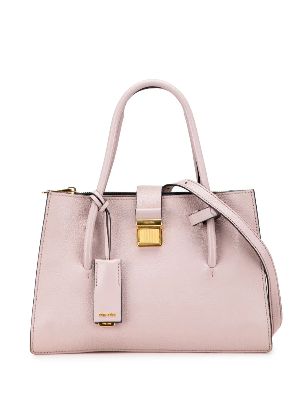 Miu Miu Pre-Owned 2010-2025 Goatskin Madras Push Lock Tote satchel - Miu Miu Pre-Owned 2010-2025 Goatskin Madras Push Lock Tote satchel -