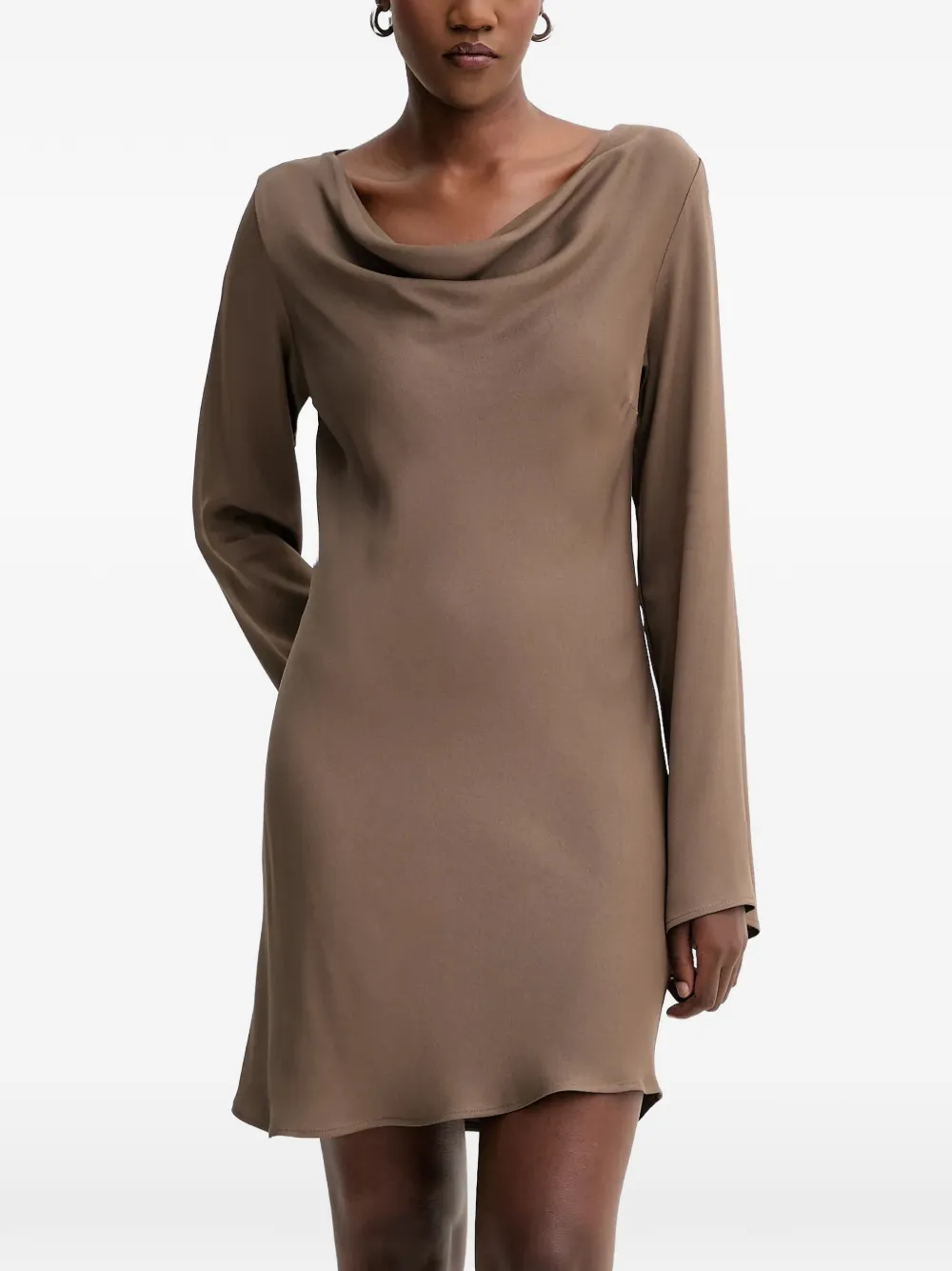 American Vintage Tidim Minikleid mit Wasserfallausschnitt - Braun