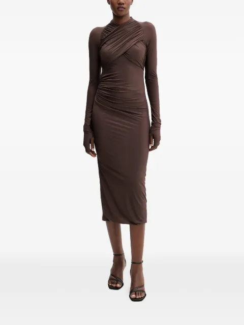 Aniye By Scandal draped long-sleeve midi dress