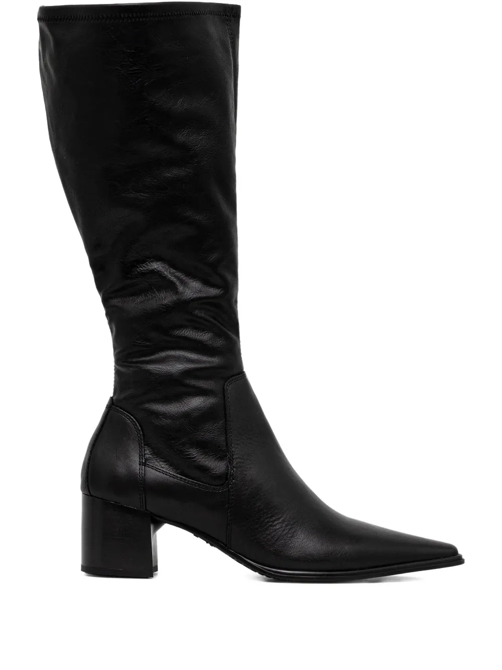 VAGABOND pointed-toe knee-high boots Zwart