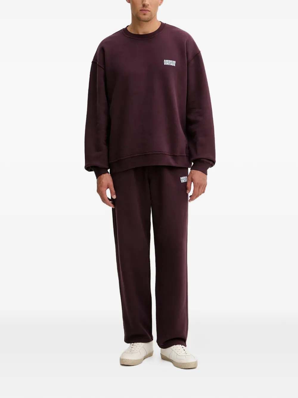 American Vintage Plizzy drawstring logo track pants - Paars