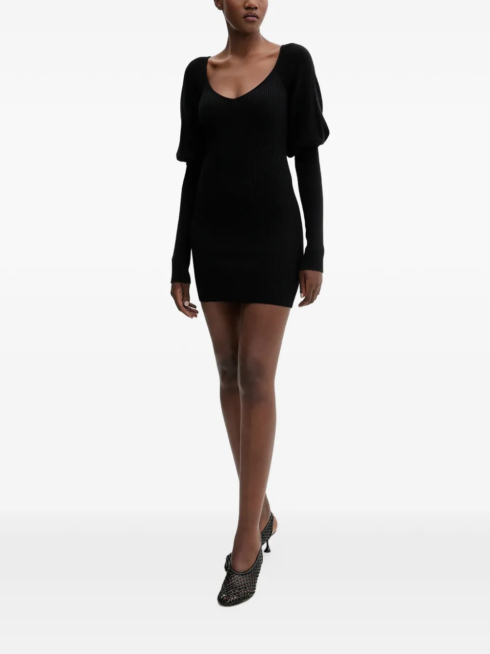 Aniye By Vicki mini-jurk met pofmouwen - Zwart