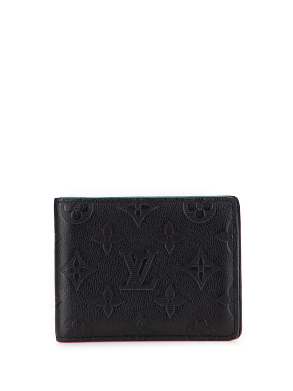 Pre-owned Louis Vuitton 2021-2025 Monogram Shadow Multiple Wallet Small Wallets In Black