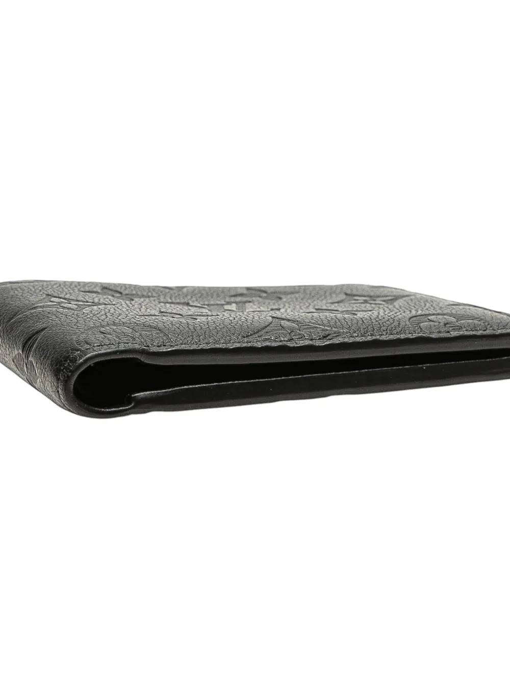 Pre-owned Louis Vuitton 2021-2025 Monogram Shadow Multiple Wallet Small Wallets In Black