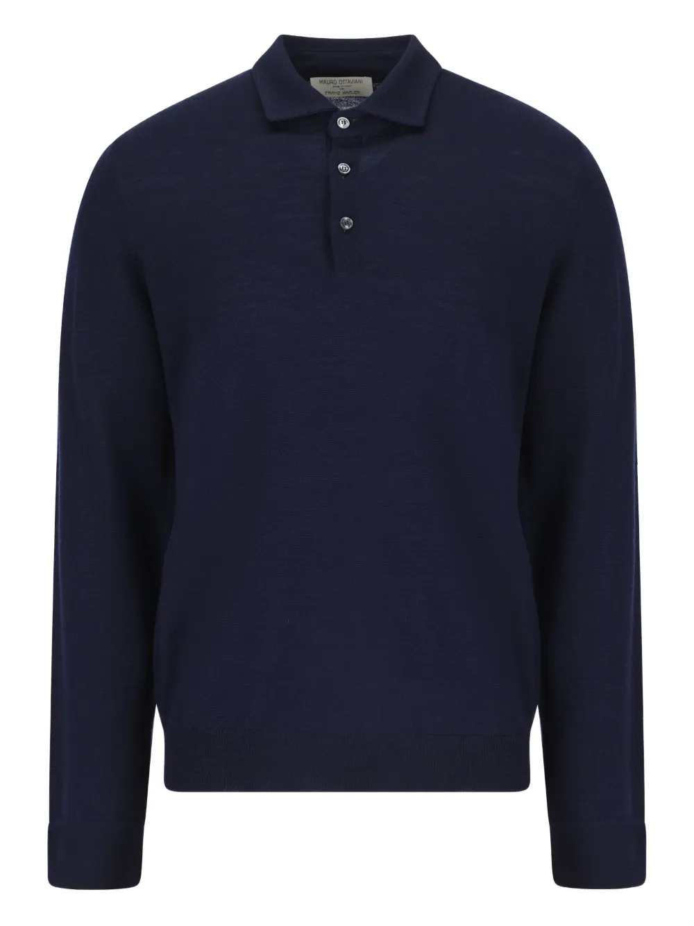 Mauro Ottaviani Button-placket Wool Polo Shirt In Blue