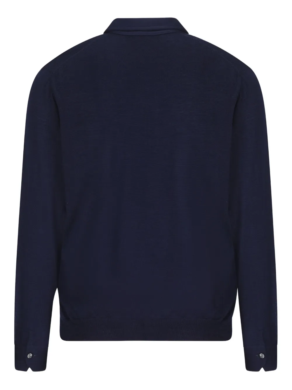Mauro Ottaviani Wollen poloshirt met knopenbies - Blauw