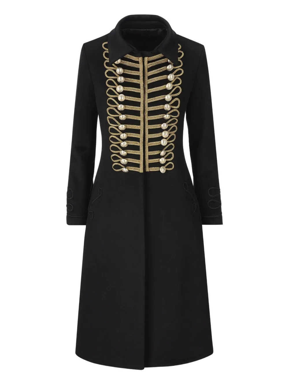 IL TABARRO military-style gold-braid coat | Black | Image 1