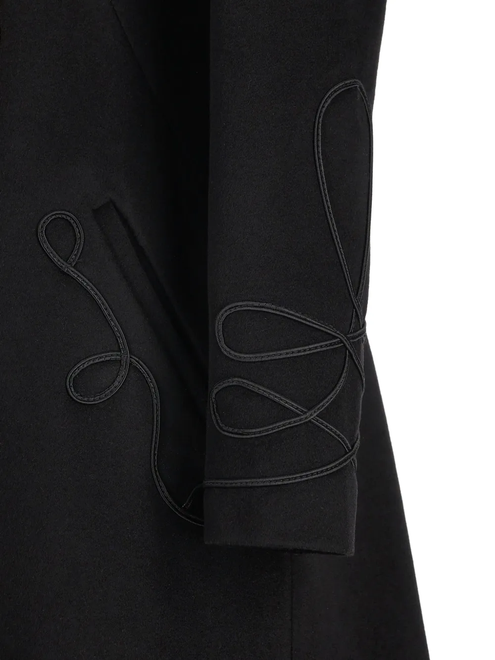 IL TABARRO Jas met gevlochten detail Zwart