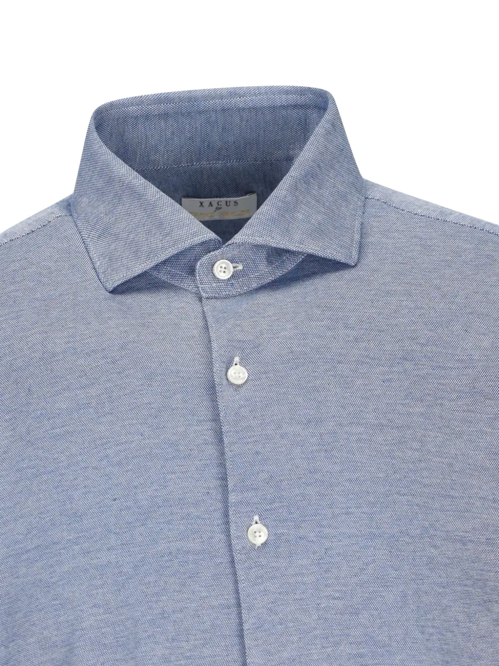 Xacus Textured Button-down Shirt In Blue