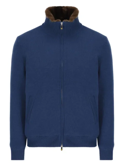 Svevo fur-trimmed elbow-patch jacket