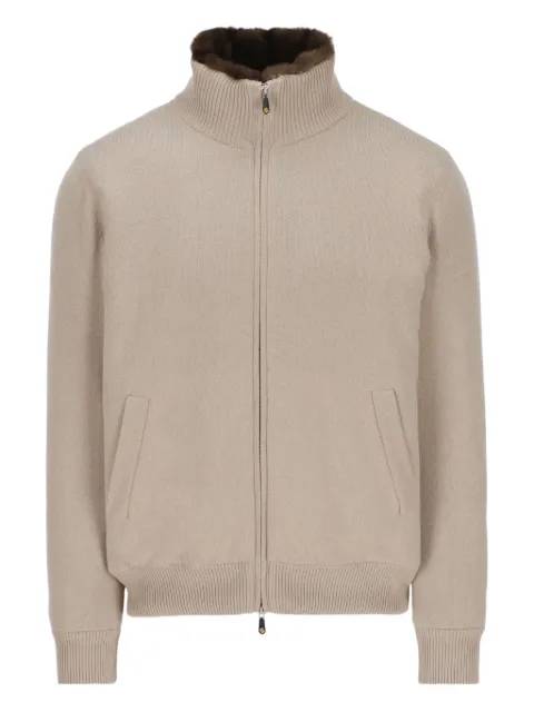 Svevo fur-trimmed elbow-patch jacket
