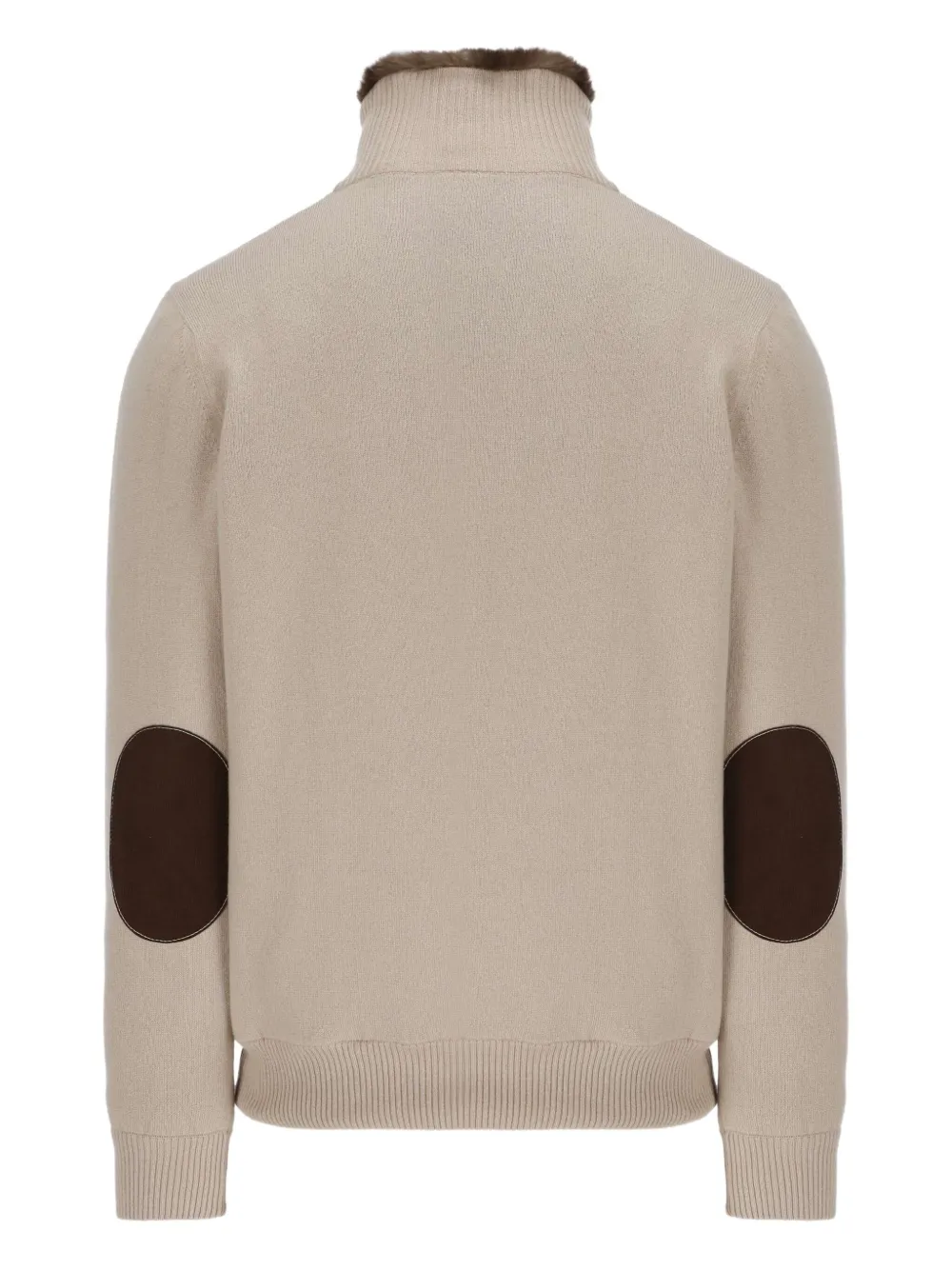 Svevo fur-trimmed elbow-patch jacket | Single Breasted Coats | Image 2