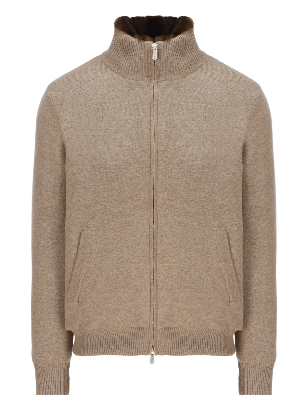Svevo zip-up cardigan | Brown | Image 1