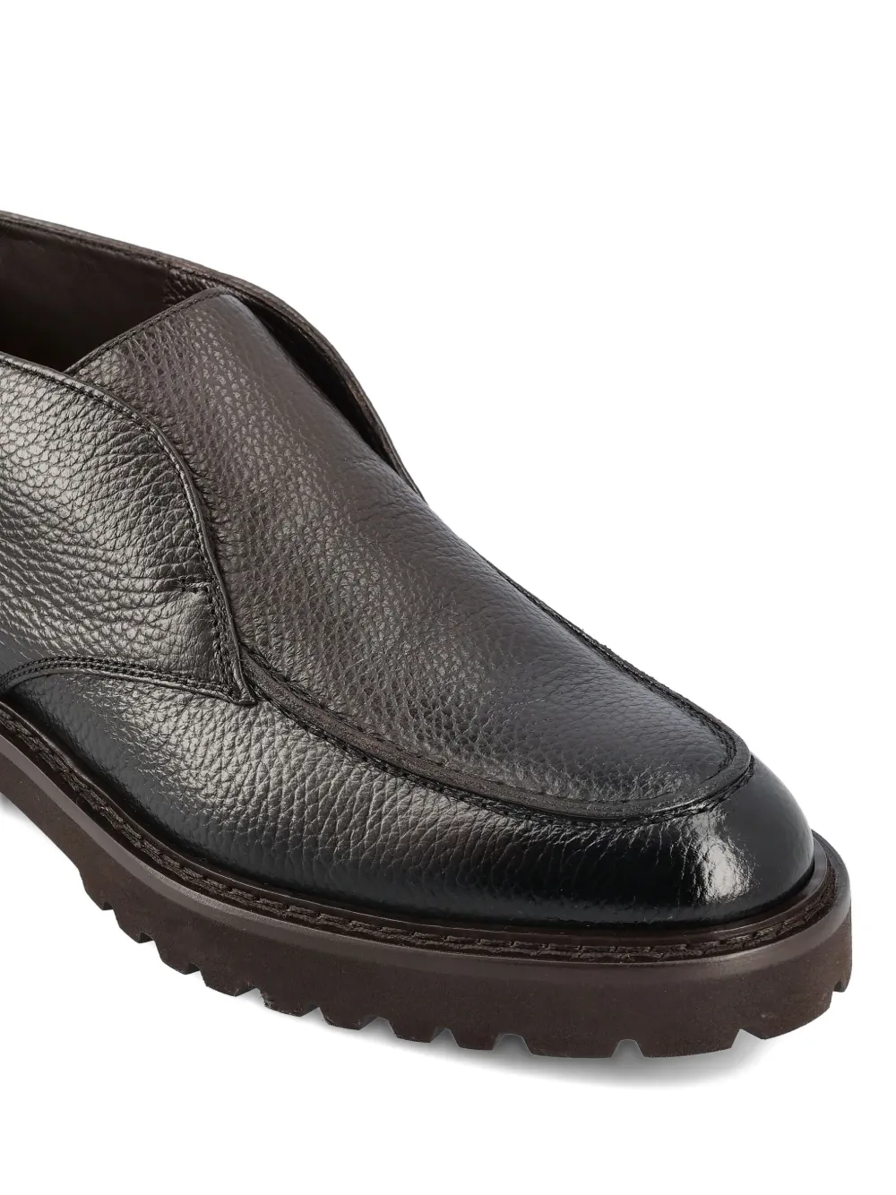 Doucal's textured-leather boots Brown